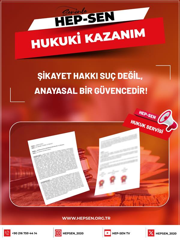 Şikayet Hakkı Suç Değil, Anayasal Bir Güvencedir!
